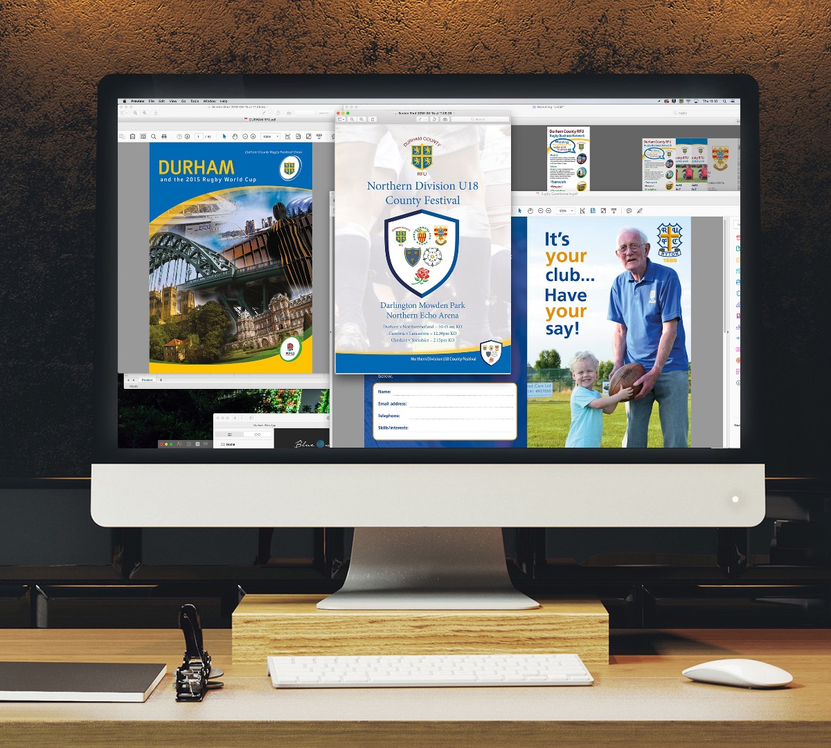 RUGBY Club design and Printed items